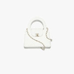 Chanel Mini shopping bag in white AS4416 B22757 10601