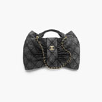 Chanel Maxi bow bag Washed denim in black AS5846 B22159 94305