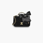 Chanel Mini flap bag with top handle in black AS5875 B22481 94305