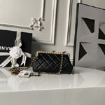 Chanel Clutch imitation pearls in black AS5912 B22538 94305