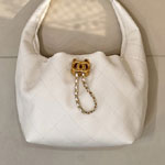 Chanel Hobo handbag Calfskin gold-tone metal AS5976 B22897 U4531