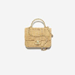 Chanel Mini flap bag with top handle in beige AS5984 B22726 NG121