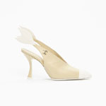 Chanel Slingbacks Beige White G47323 X01000 UB126