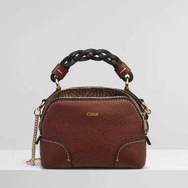 Chloe Mini Daria Chain Bag In Grained Shiny Calfskin CHC20WS362C6227S