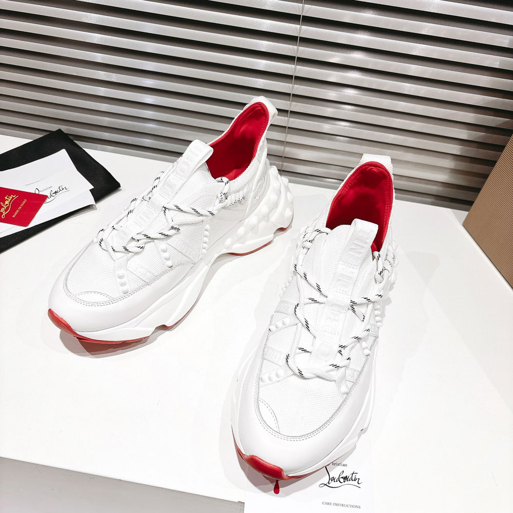 Christian Louboutin Trailnrun Running Sneakers in White 1250161WH01: Image 2
