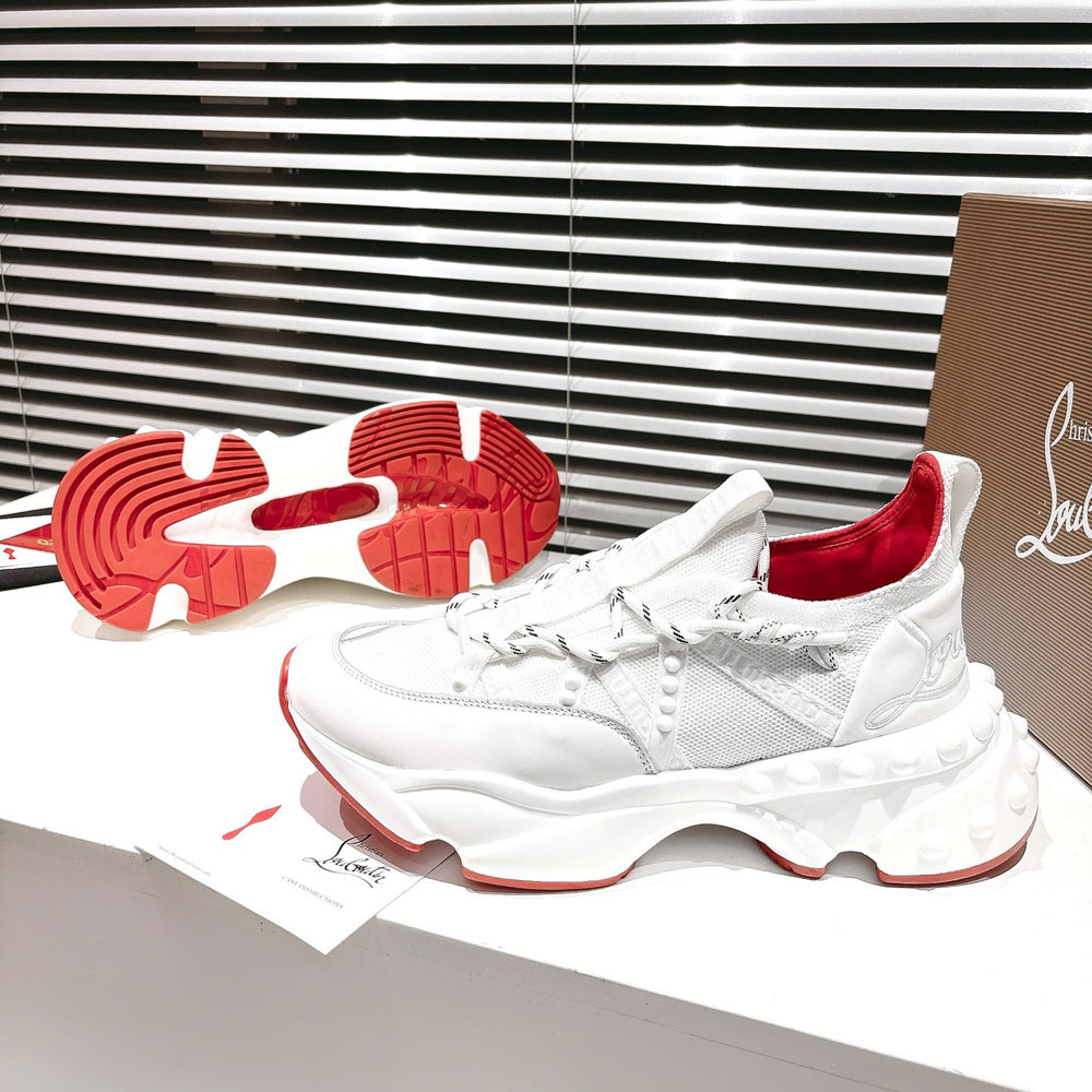 Christian Louboutin Trailnrun Running Sneakers in White 1250161WH01: Image 4