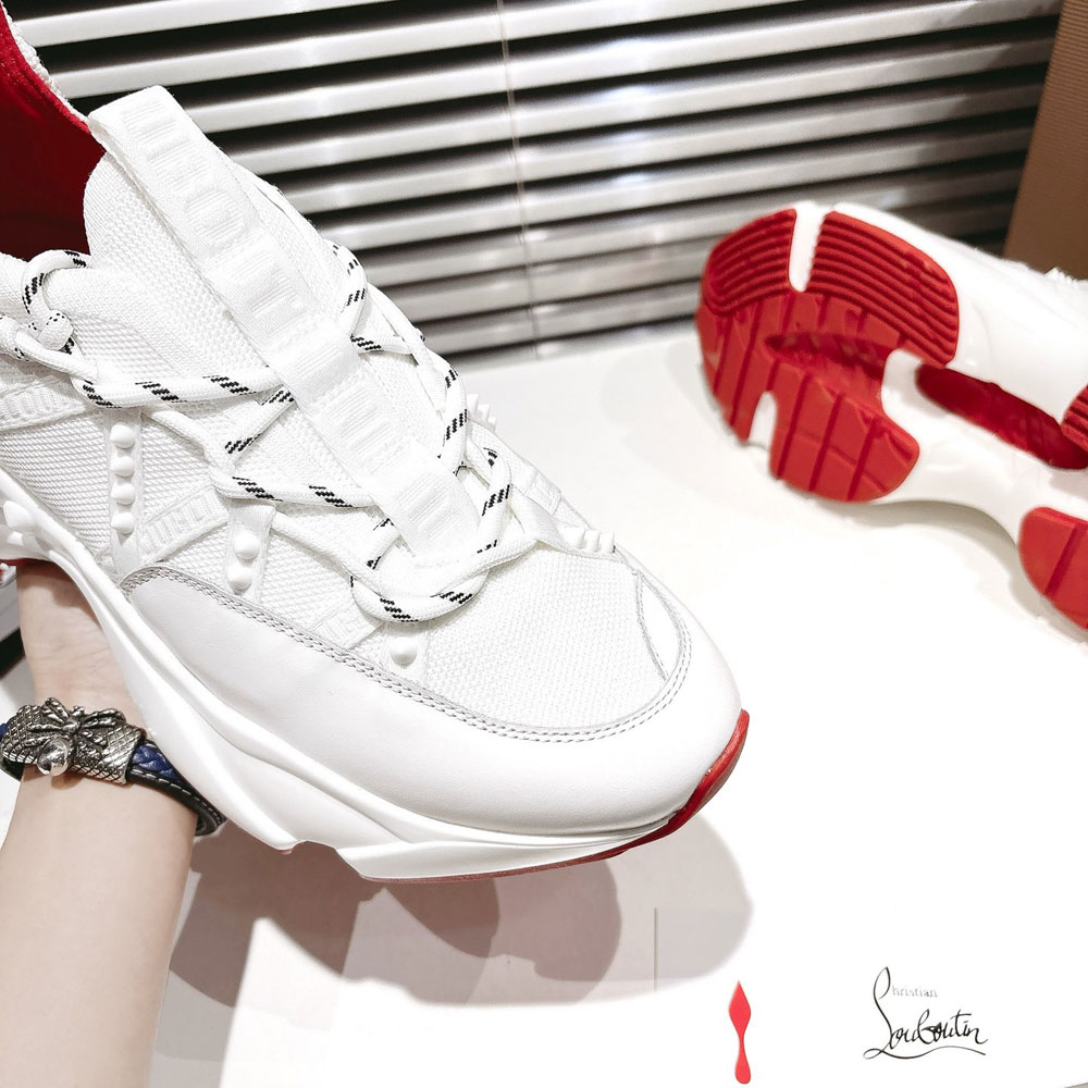 Christian Louboutin Trailnrun Running Sneakers in White 1250161WH01: Image 5