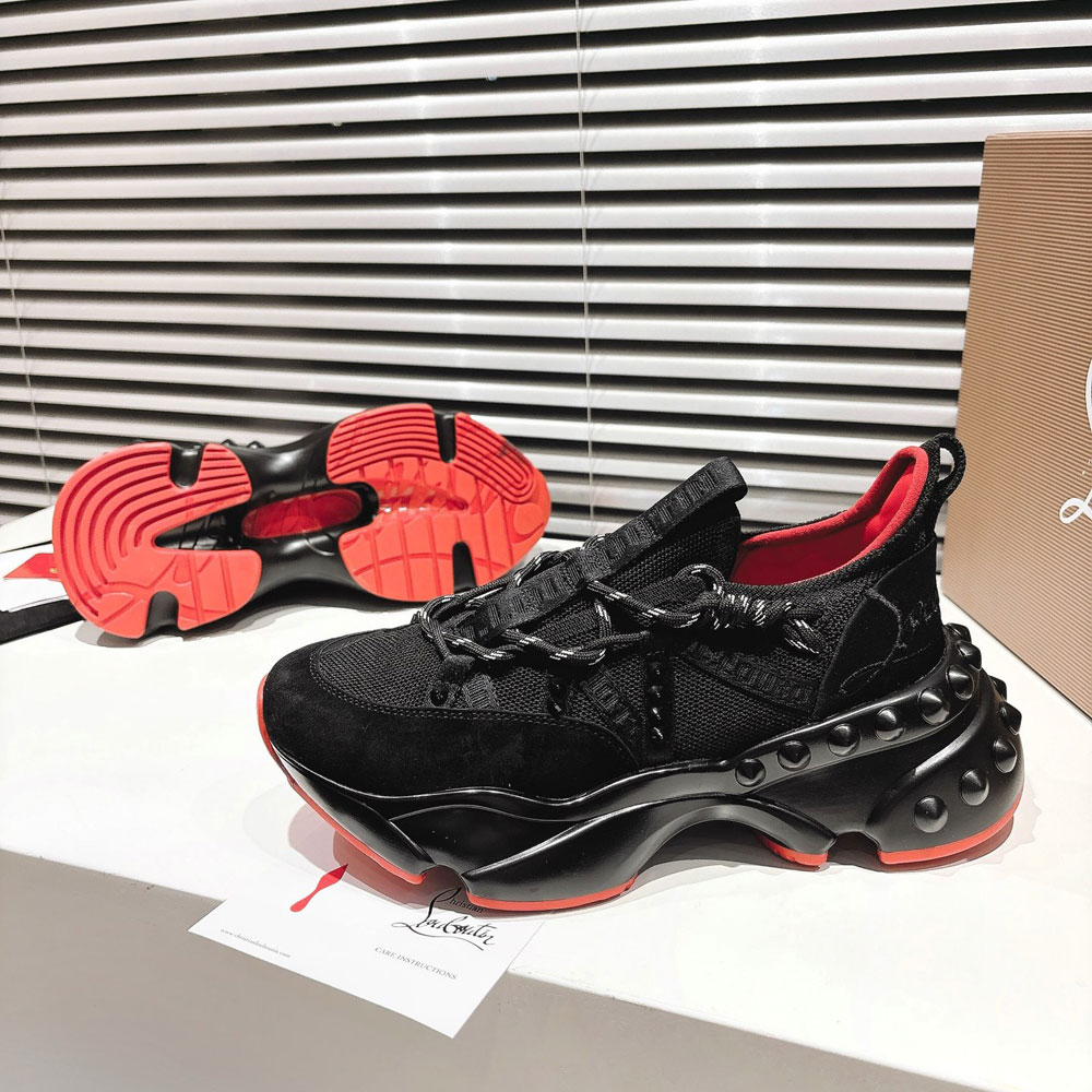 Christian Louboutin Trailnrun Running Sneakers in Black 1250162BK01: Image 3
