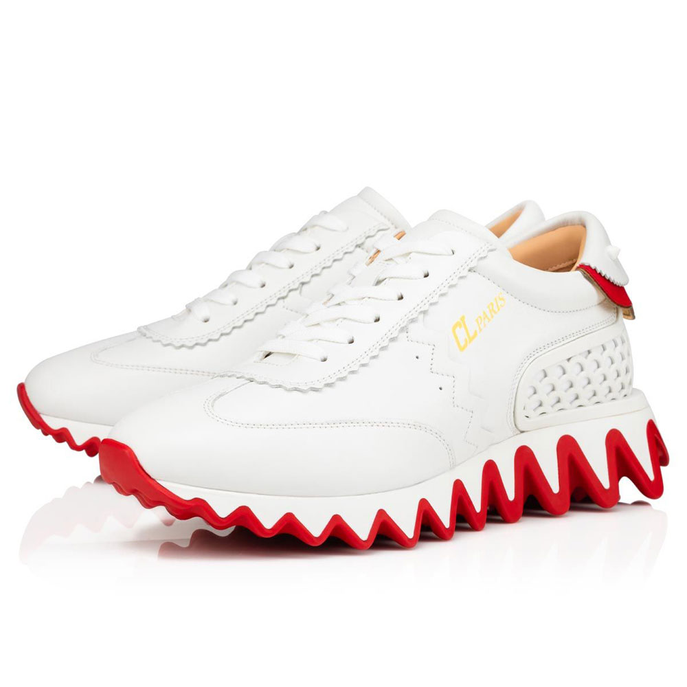 Christian Louboutin Loubishark Woman Bianco Calf Sneaker 3200260W222: Image 1