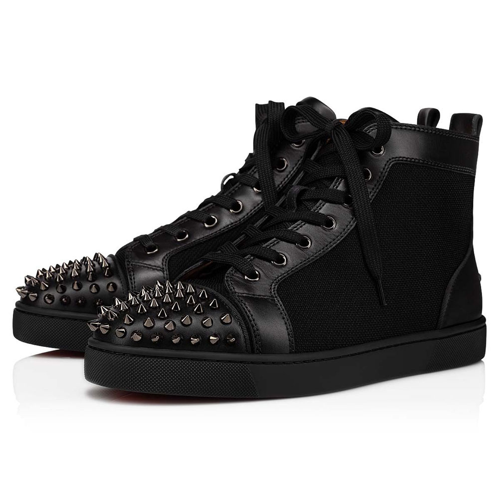 Christian Louboutin Lou Spikes Orlato Flat Calf Sneaker 3211005B142: Image 1