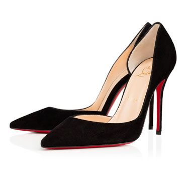 Christian Louboutin Iriza 100 Black Veau Velours Pumps 3130523BK01