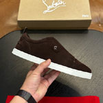 Christian Louboutin St Louis Suede Slip-on Brown Sneakers 32506677164