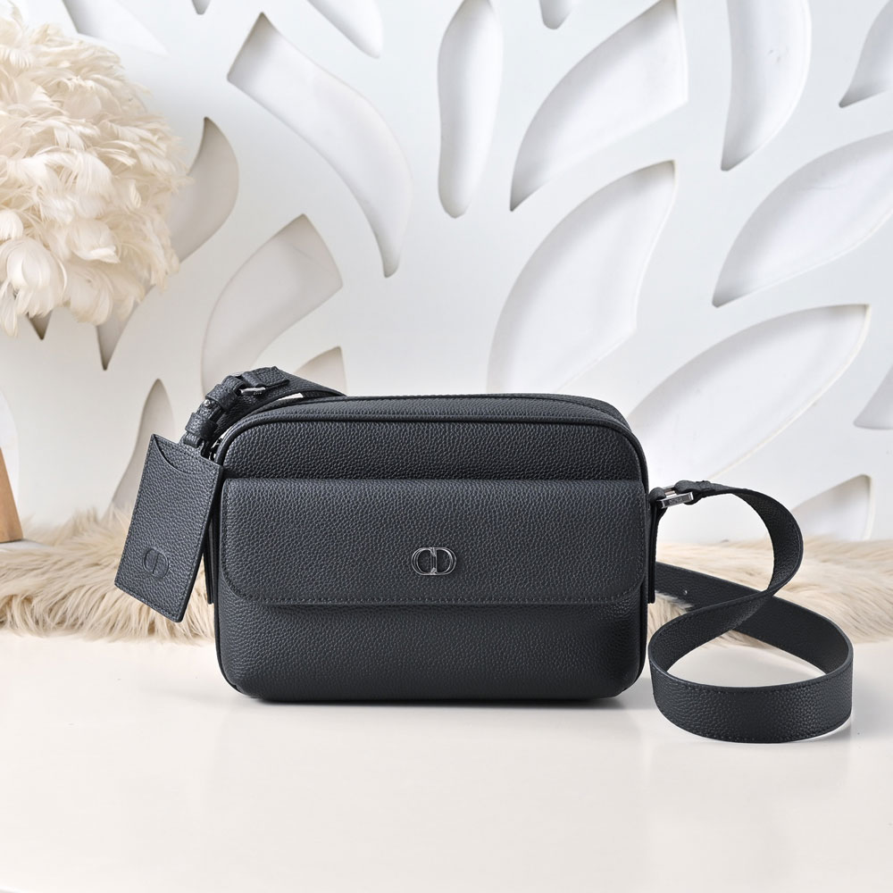 Dior CD Icon Zipped Messenger Bag Matte Grained Calfskin 1ICPO378IDC H08G: Image 1