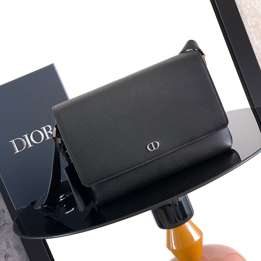 Dior CD Icon Messenger Bag with Flap Gris Flanelle 1ICPO402IDC H08G: Image 1