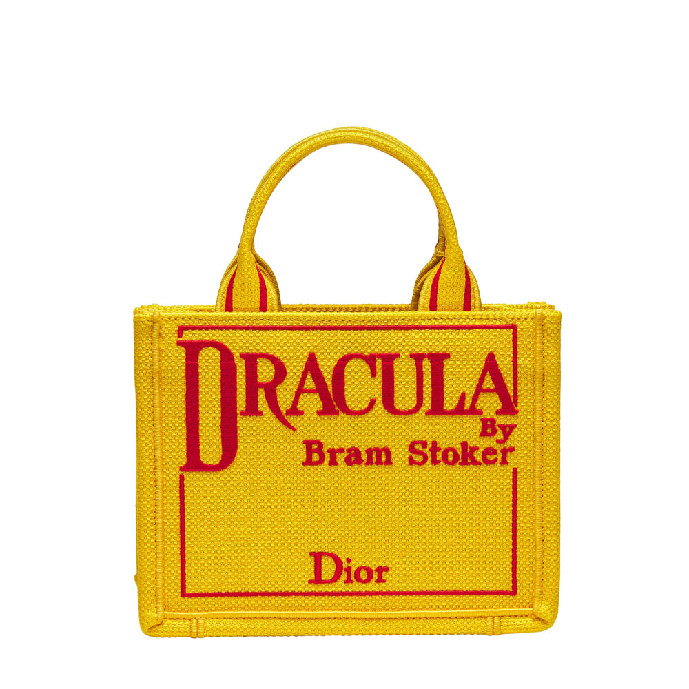 Mini Dior Book Tote Yellow and Red Book Cover Embroidery 2BTCA649JAA H20E: Image 1