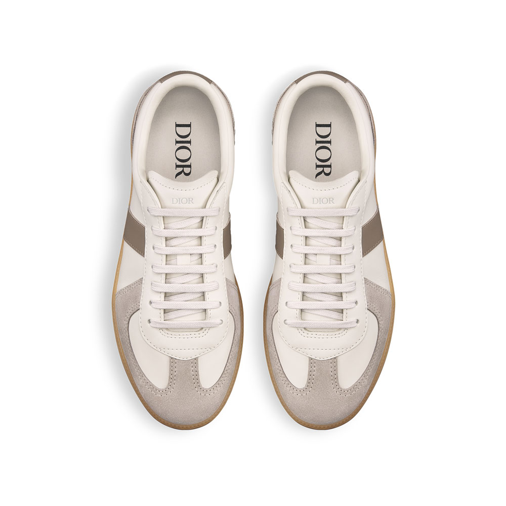 Dior B01 Matchpoint Sneaker Gray White Smooth Calfskin with Suede 3SN328ZRH H008: Image 2