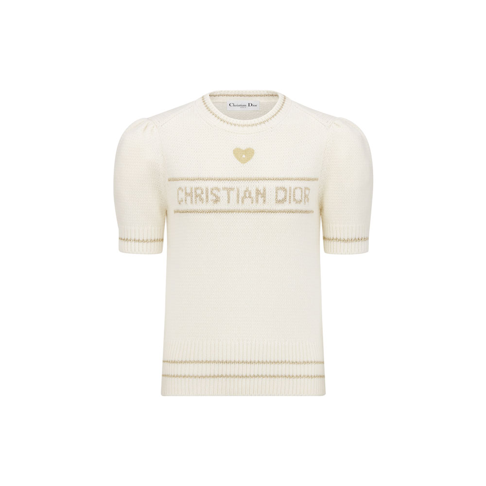 Dior Short Sleeved Sweater Wool Cashmere Blend Knit 614S09C3089 X1998: Image 1