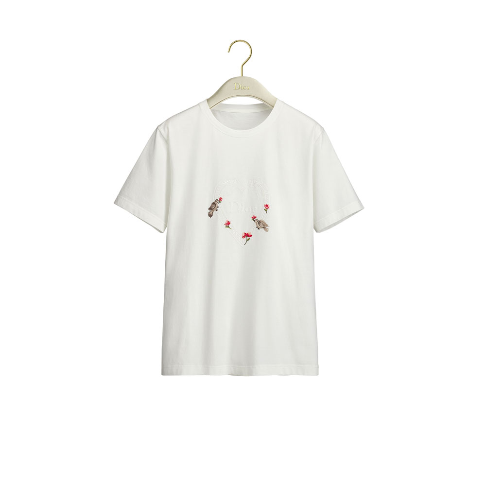 Dioramour Fitted T-Shirt White Cotton Jersey 623T13A4280 X0150: Image 1