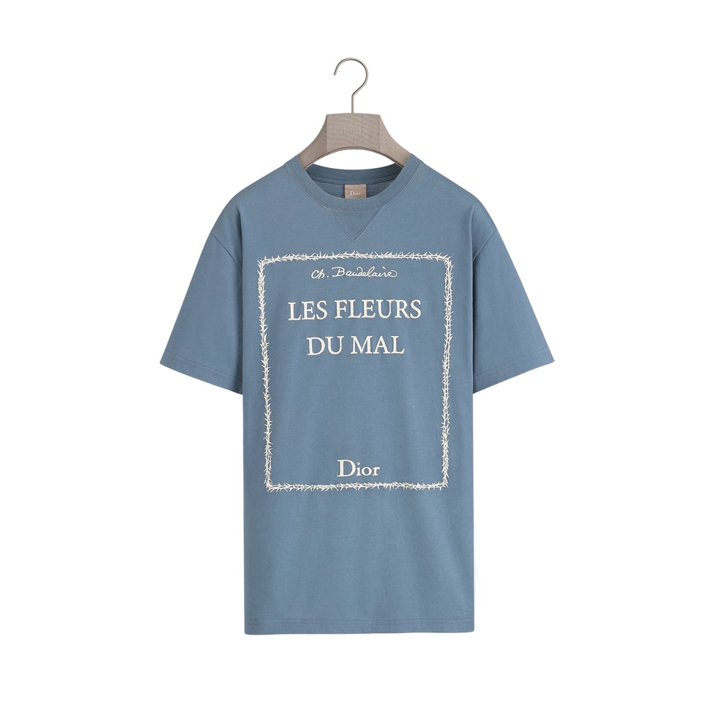 Dior T-Shirt with Book Cover Embroidery Jersey 683J610A0677 C580: Image 1