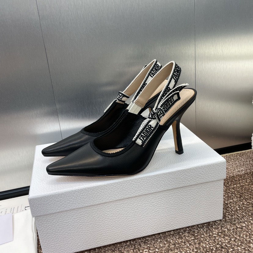 Dior JAdior Slingback Pump Black Calfskin KCV025CEY S900: Image 1