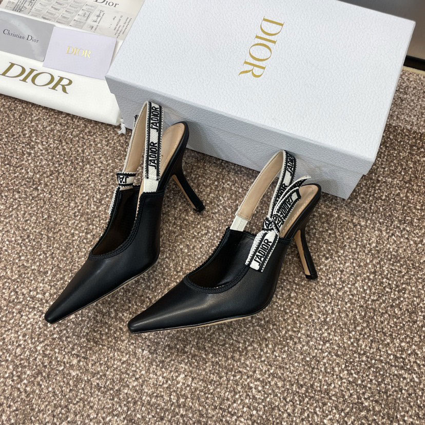 Dior JAdior Slingback Pump Black Calfskin KCV025CEY S900: Image 3
