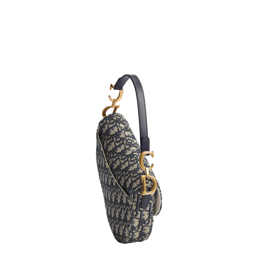 Small Saddle Bag with Strap Blue Dior Oblique Jacquard M0457CTZQ M928: Image 3