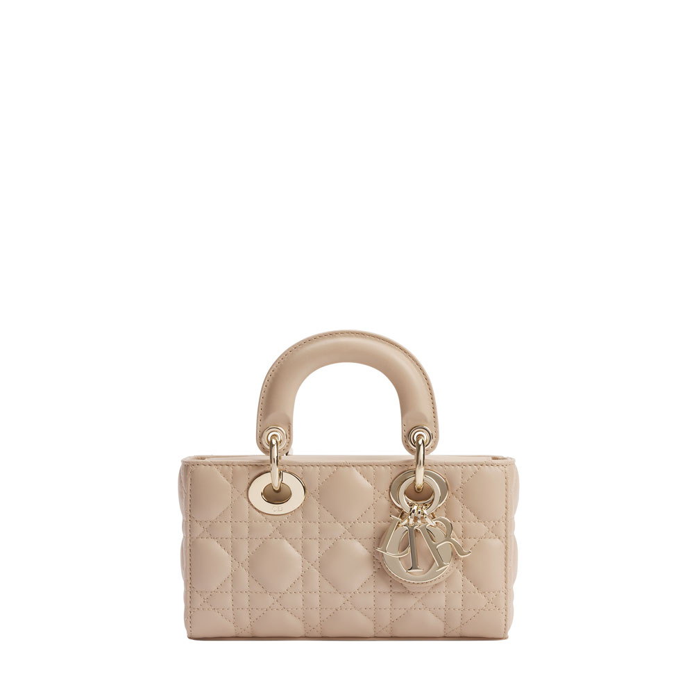 Dior Mini Lady D-Joy Bag Powder Beige Cannage Lambskin M0636ONGE M51U: Image 1