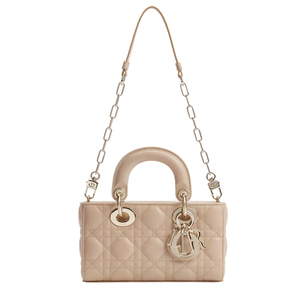 Dior Mini Lady D-Joy Bag Powder Beige Cannage Lambskin M0636ONGE M51U: Image 4