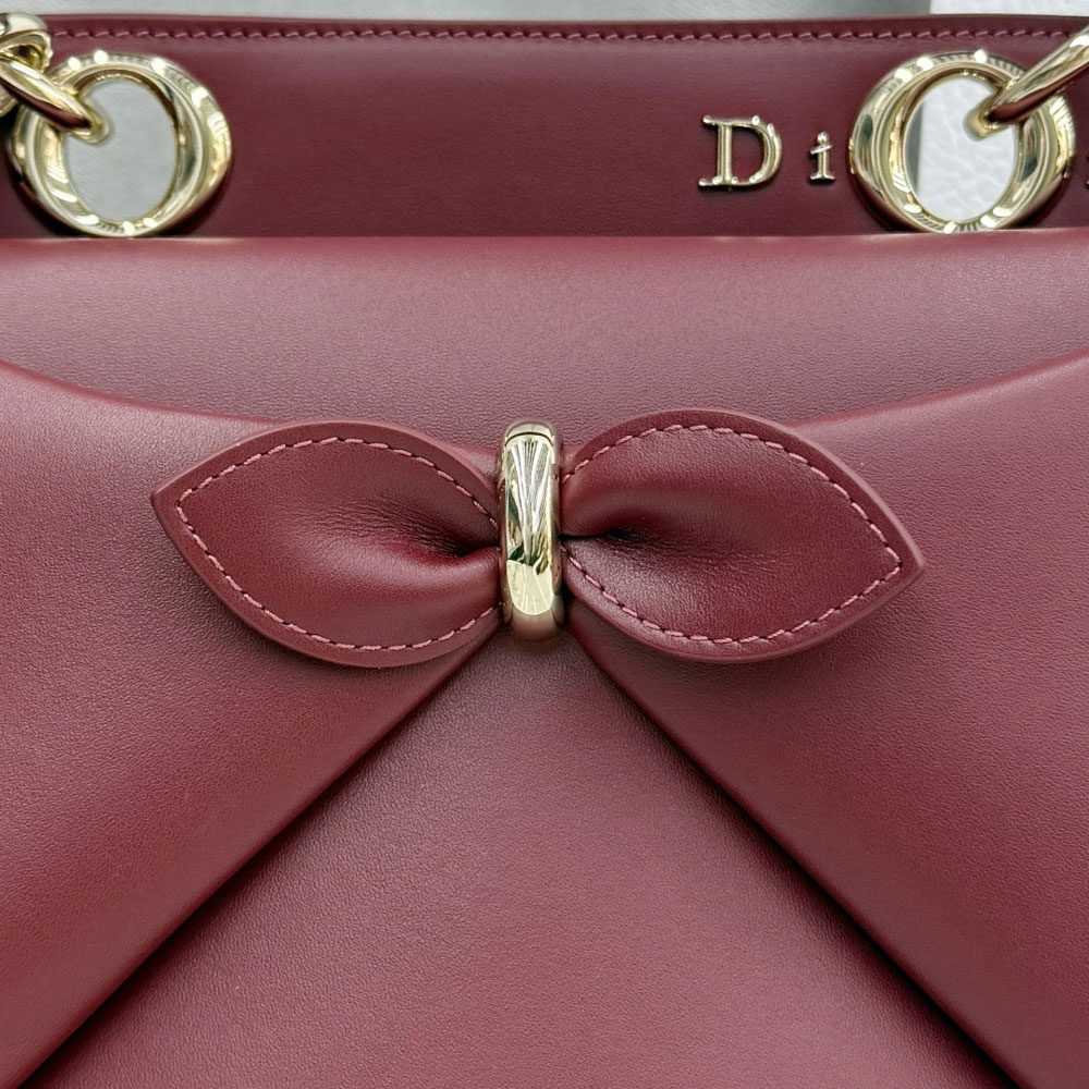 Dior Cigale Bag in Burgundy Calfskin Leather M0738OHJU M42R: Image 3