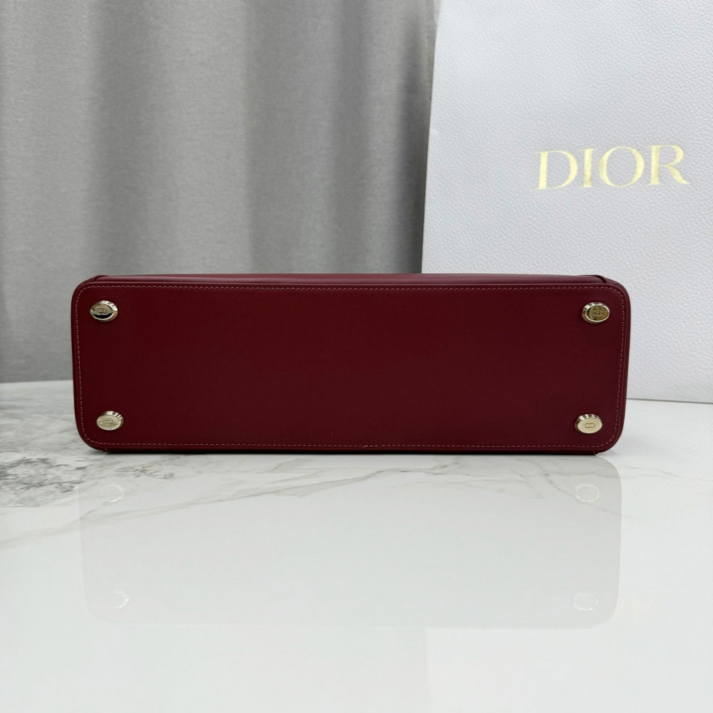 Dior Cigale Bag in Burgundy Calfskin Leather M0738OHJU M42R: Image 4