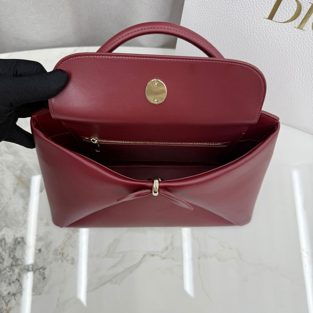 Dior Cigale Bag in Burgundy Calfskin Leather M0738OHJU M42R: Image 5
