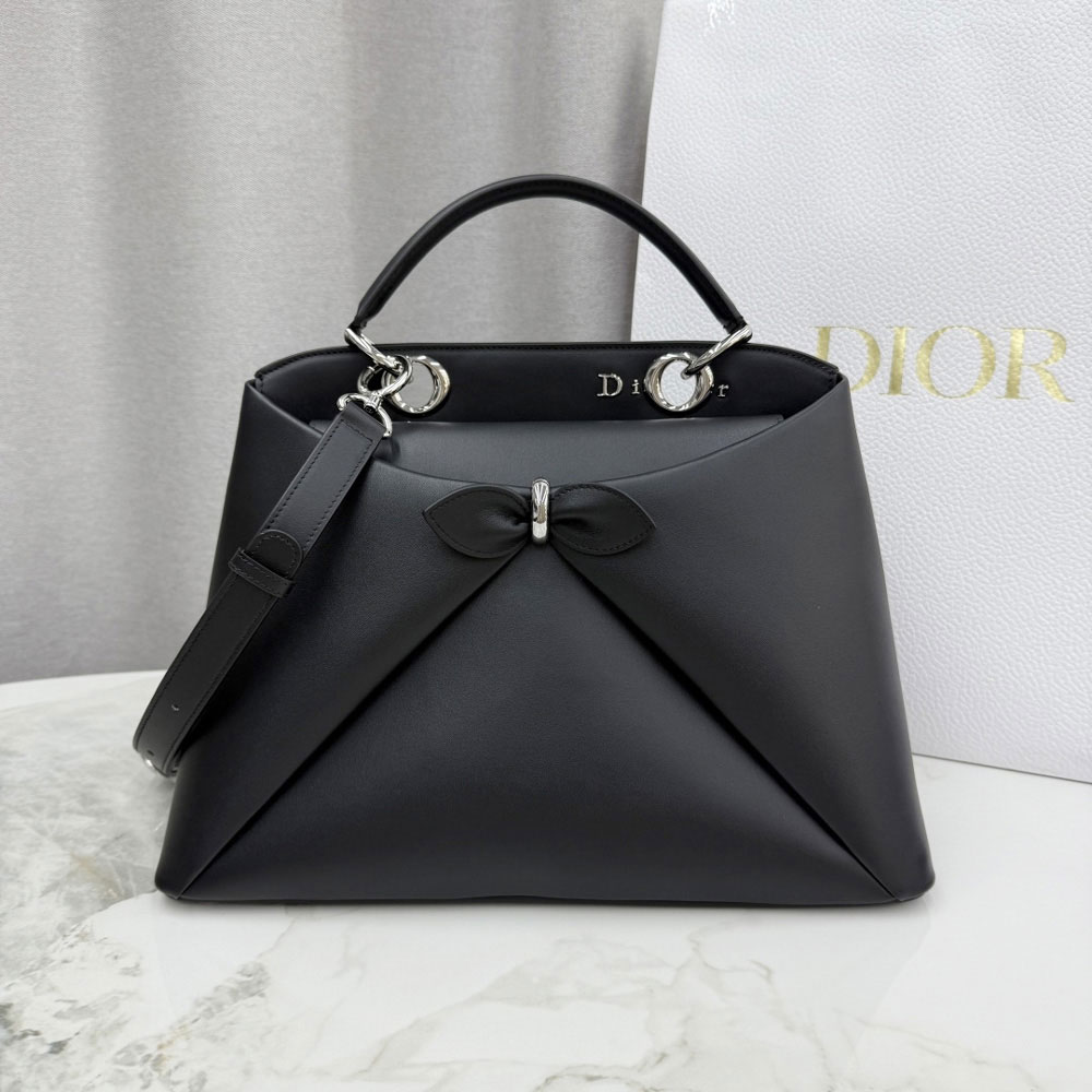 Dior Cigale Bag in Black Calfskin Leather M0738OHJU M900: Image 1