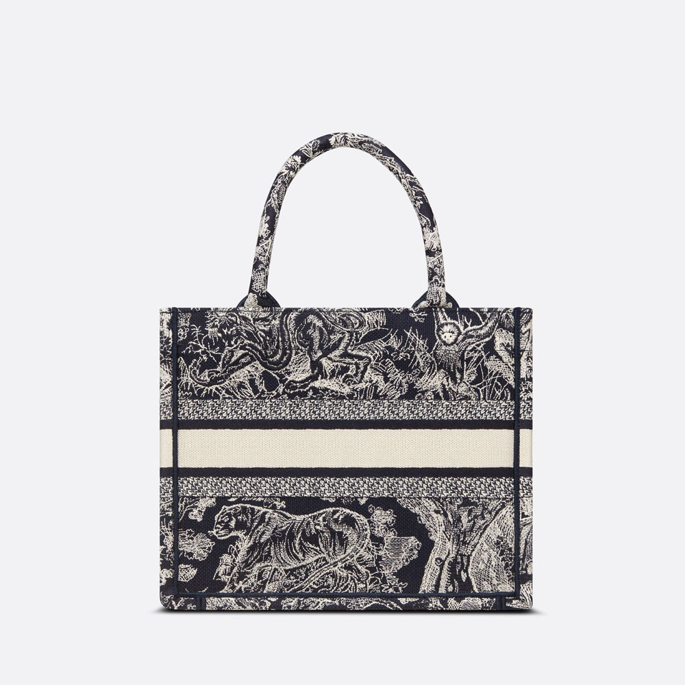 Small Dior Book Tote Reverse Embroidery M1265ZRGO M928: Image 3