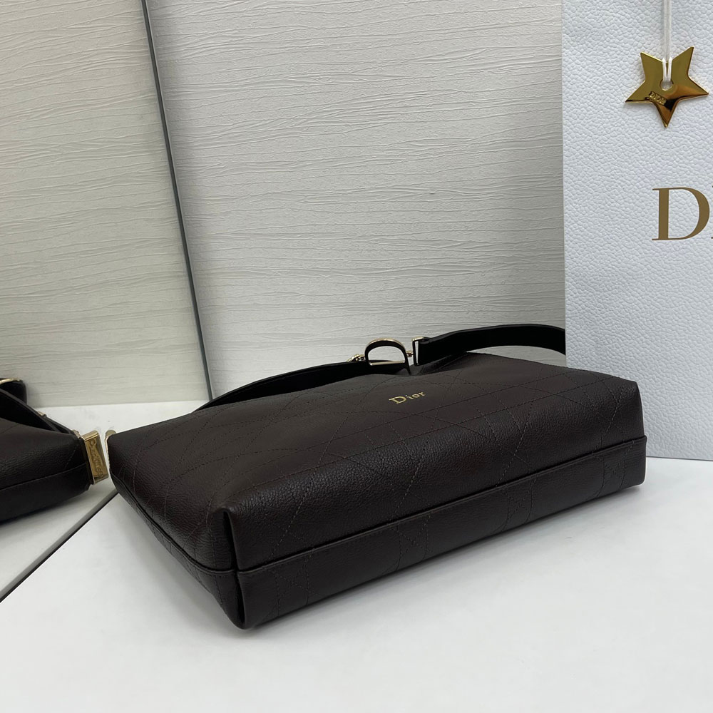 Medium Diorly Bag Brown Flat Cannage Calfskin M1412OHJW M78E: Image 2