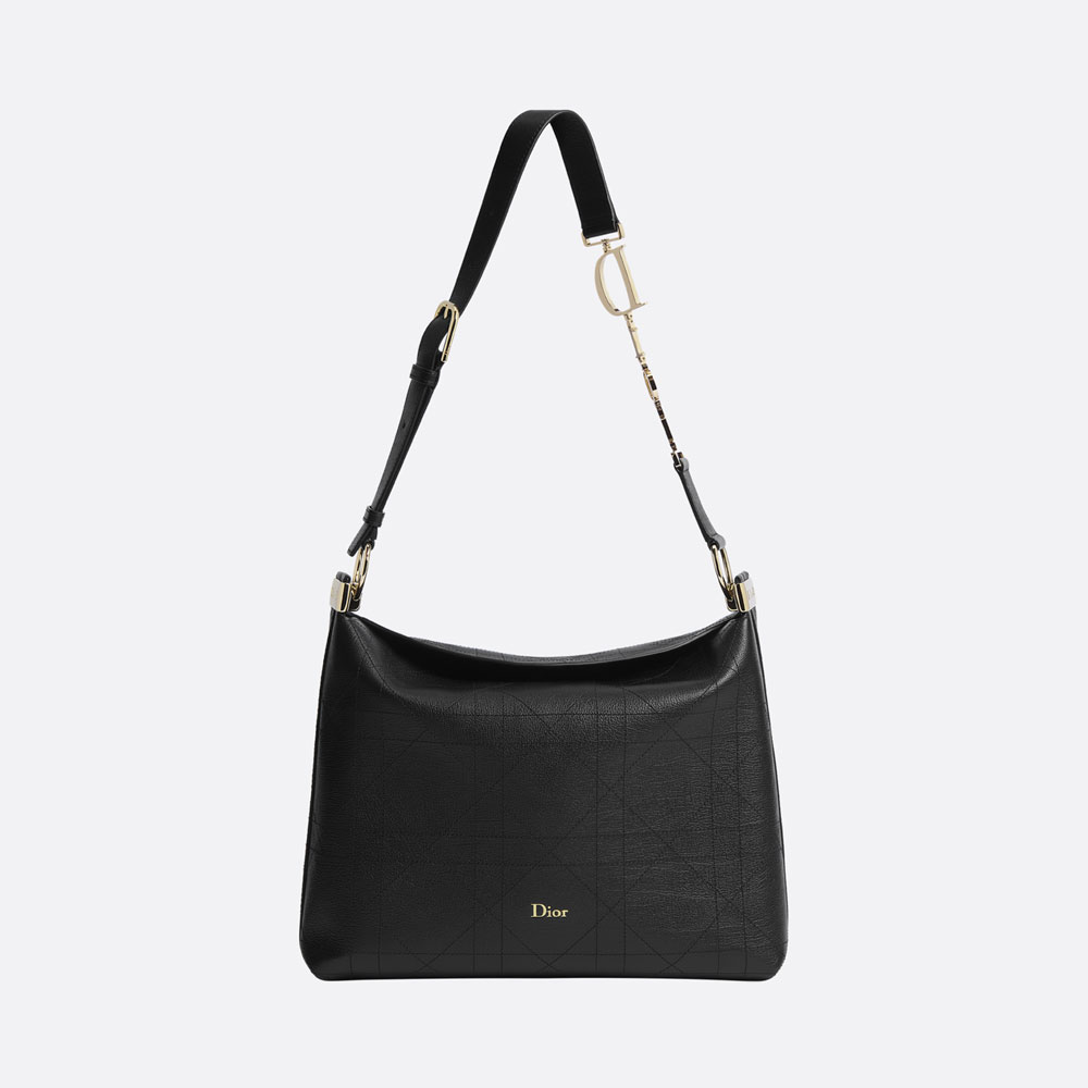 Medium Diorly Bag Black Flat Cannage Calfskin M1412OHJW M911: Image 1