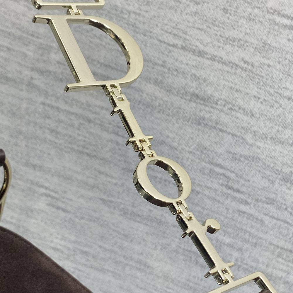 Medium Diorly Bag Chocolate Suede Calfskin M1412OHJX M66M: Image 2