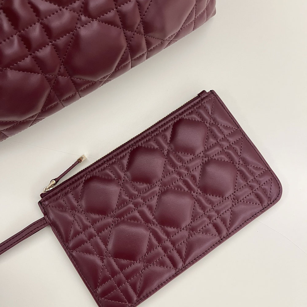 Medium Dior Toujours Bag Plum Macrocannage Calfskin M2821OSNW M42R: Image 3