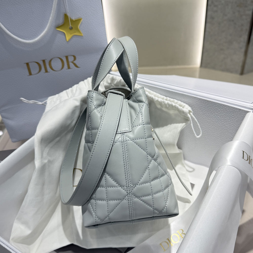Small Dior Toujours Vertical Tote Bag Ice Blue M2835PSNW M39Z: Image 2