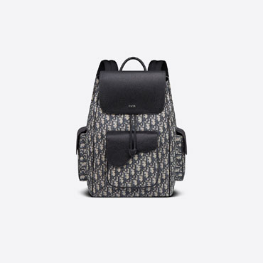 Saddle Backpack Dior Oblique Jacquard Grained Calfskin 1ADBA161YKS H27E