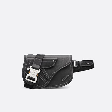 Dior Saddle Pouch Black Grained Calfskin 1ADPO044YKK H00N