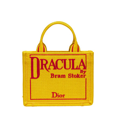 Mini Dior Book Tote Yellow and Red Book Cover Embroidery 2BTCA649JAA H20E