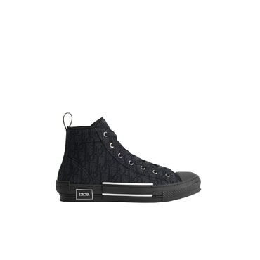B23 League High-Top Sneaker Black Dior Oblique Jacquard 3SH126ZSA H969