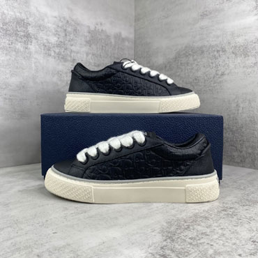 B33 Spin Sneaker Black Grained Calfskin Dior Gravity Leather 3SN303ZAY H960