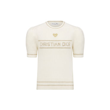 Dior Short Sleeved Sweater Wool Cashmere Blend Knit 614S09C3089 X1998