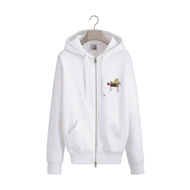 Dior Zipped Hooded Sweatshirt with Horse Embroidery 683J609A0531 C089