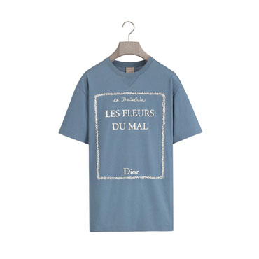 Dior T-Shirt with Book Cover Embroidery Jersey 683J610A0677 C580