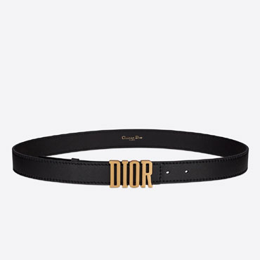 Dior D Fence 30MM Belt Black Smooth Calfskin B0385CVWU M900