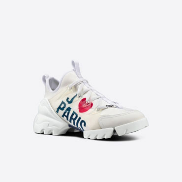 Dior D Connect Sneaker White Jadior Paris Technical Fabric KCK248JPN S10W