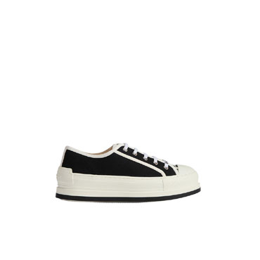 WalknDior Platform Sneaker Black Cotton KCK386CVY S900