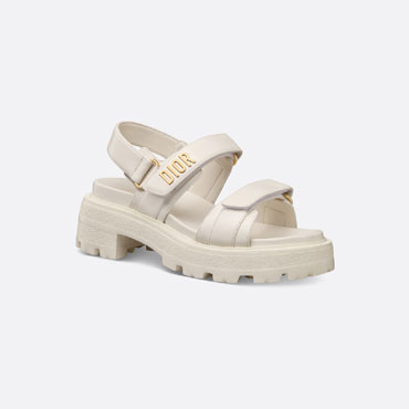 Dioract Platform Sandal White Lambskin KCO016LAB S03W